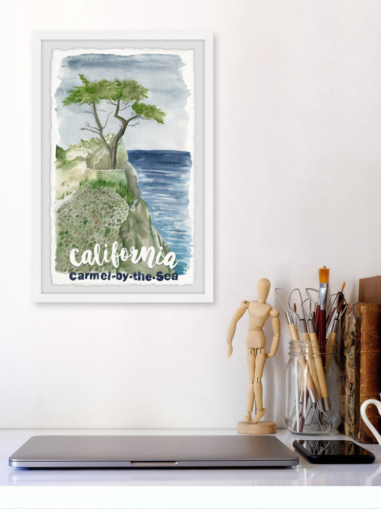 "Discover Carmel by the Sea" Framed Painting Print, 30x45