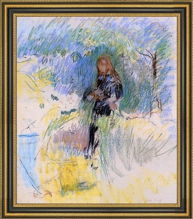 BerMorisot Young Woman Holding Dog Her Arms