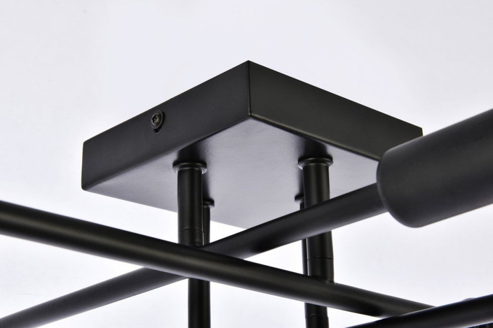 Sebastian 8-Light Black Flush Mount