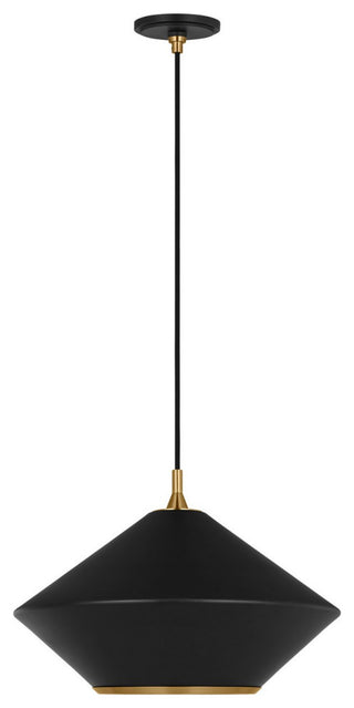 Visual Comfort Studio TP1221MBKBBS 1-Light Pendant, Stanza