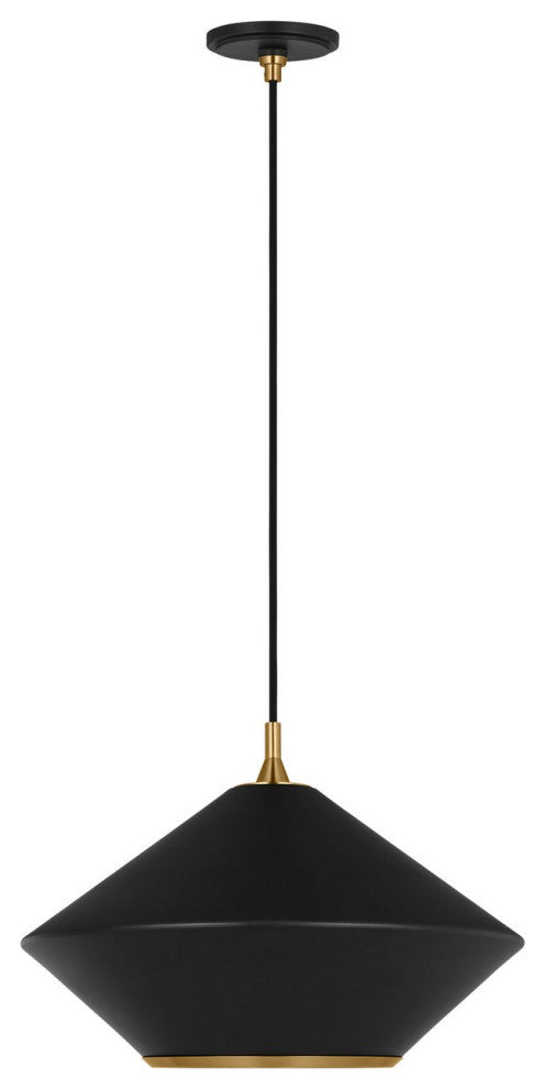 Visual Comfort Studio TP1221MBKBBS 1-Light Pendant, Stanza