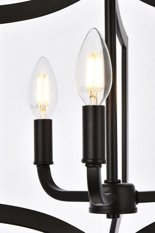 Kassandra 3-Light Flush Mount, Black