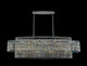15 Light 60" Island Light, Polished Chrome With Crystal