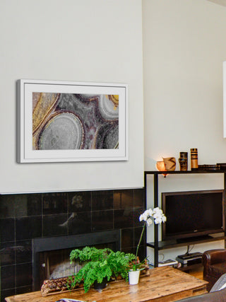 "Iced Mountain Lake" Framed Painting Print