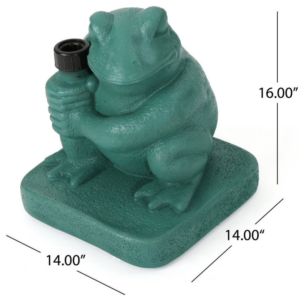 GDF Studio Zues Outdoor 55lbs Green Frog Umbrella Base