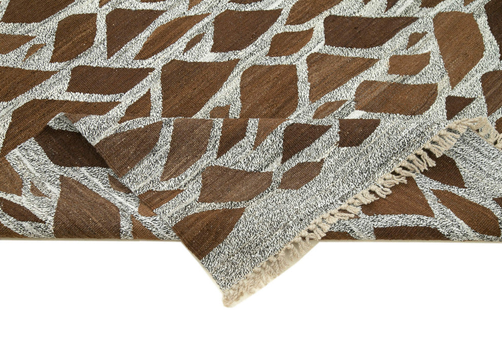 Rug N Carpet - Handwoven Turkish 8' 0'' x 10' 8'' Flatweave Wool Kilim Rug