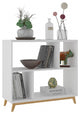 Modern White and Natural Bookcase