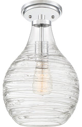 Quoizel QSF4019C One Light Semi-Flush Mount, Polished Chrome Finish