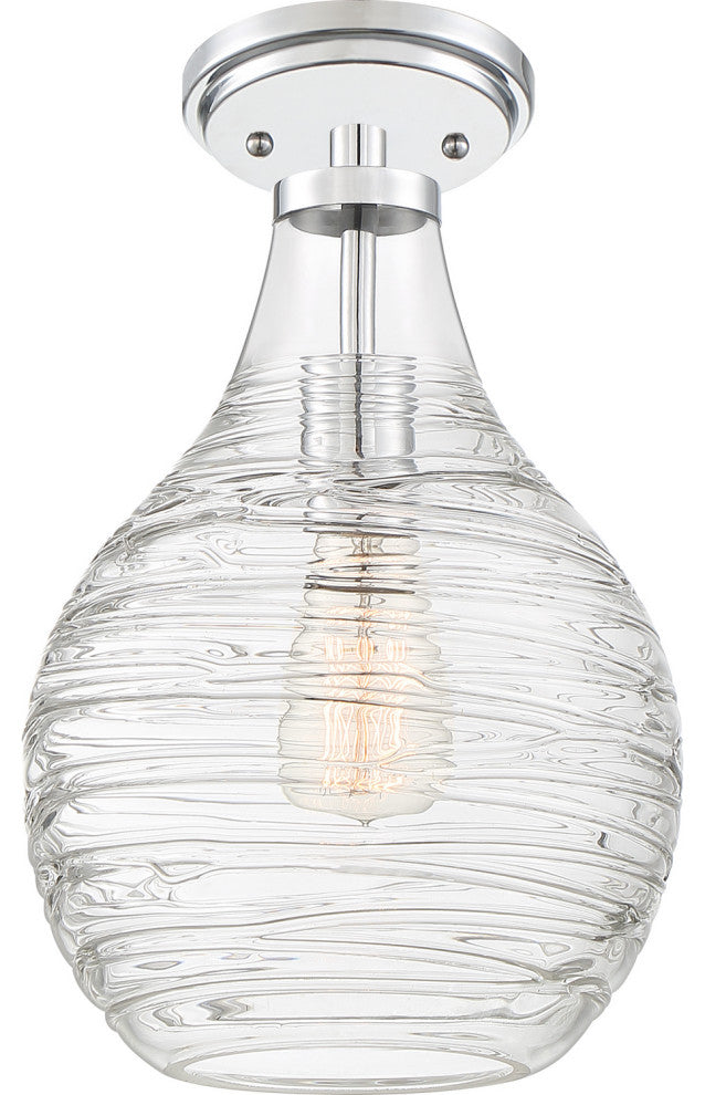 Quoizel QSF4019C One Light Semi-Flush Mount, Polished Chrome Finish
