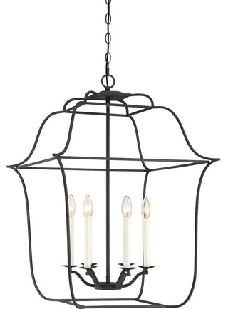 Quoizel GLY5206BA Six Light Foyer Pendant Gallery Royal Ebony