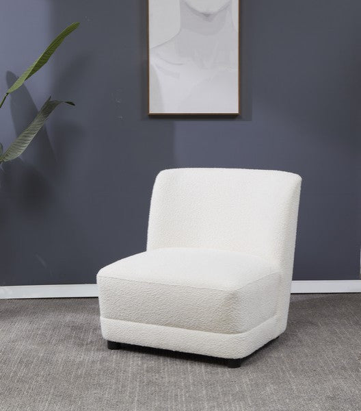 Safavieh Couture Nessa Boucle Accent Chair Ivory / Black