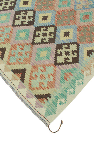 Sun Faded Flatweave Nazhin Rust/Ivory Rug, 5'0x6'8