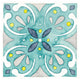 "Garden Getaway Tile IV Teal" Digital Paper Print by Laura Marshall, 38"x38"