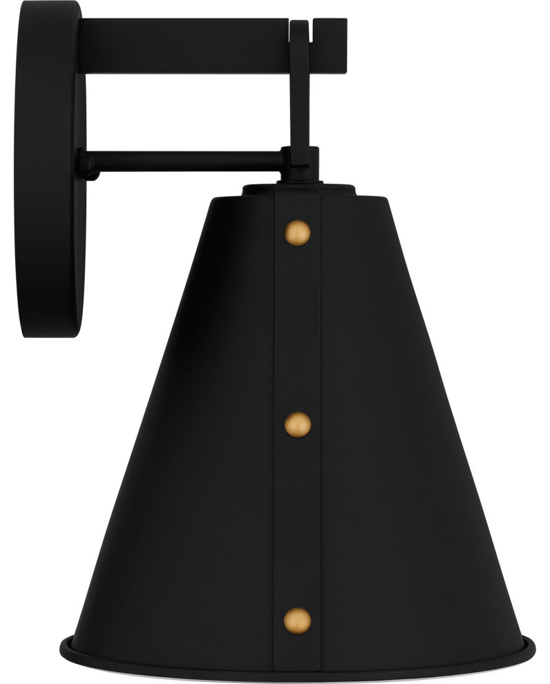 Quoizel HYD8408 Hyde 12" Tall Wall Sconce - Matte Black