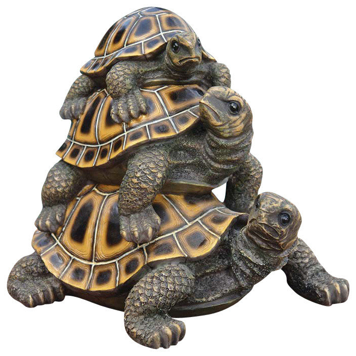 Threes a Crowd Turtle Statue