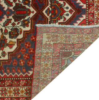 Fine Vintage Distressed Zahra Blue/Ivory Runner, 4'9 x 9'6