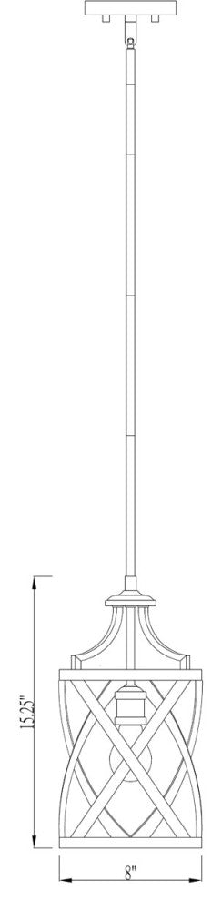 Zlite 481MP-MB-BN 1-Light Mini Pendant, Other