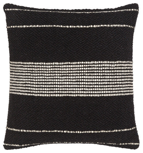 Surya Ontario Pillow Cover 20"H X 20"W Black