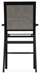 Kendall Sling Bar Height Stackable Outdoor Stool, Storm/Black