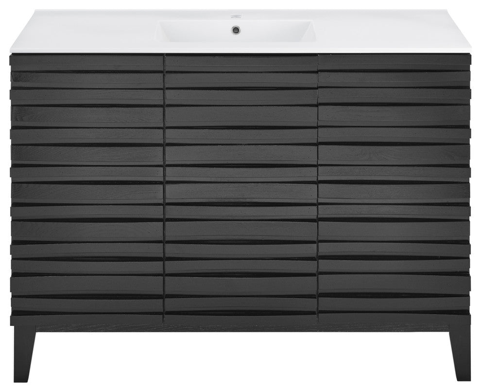 Cascade 48" Bathroom Vanity, Black