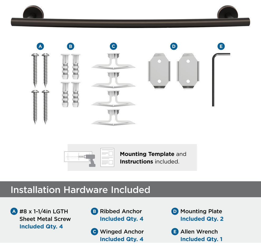 Amerock Arrondi Towel Bar, 18", Oil Rubbed Bronze