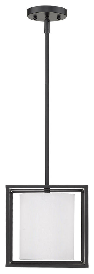 Golden Lighting 2243-M1L Manhattan 9"W Mini Pendant - Matte Black