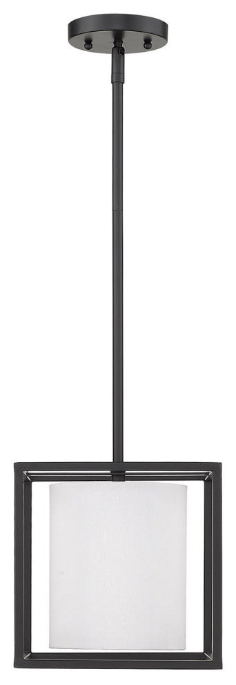 Golden Lighting 2243-M1L Manhattan 9"W Mini Pendant - Matte Black