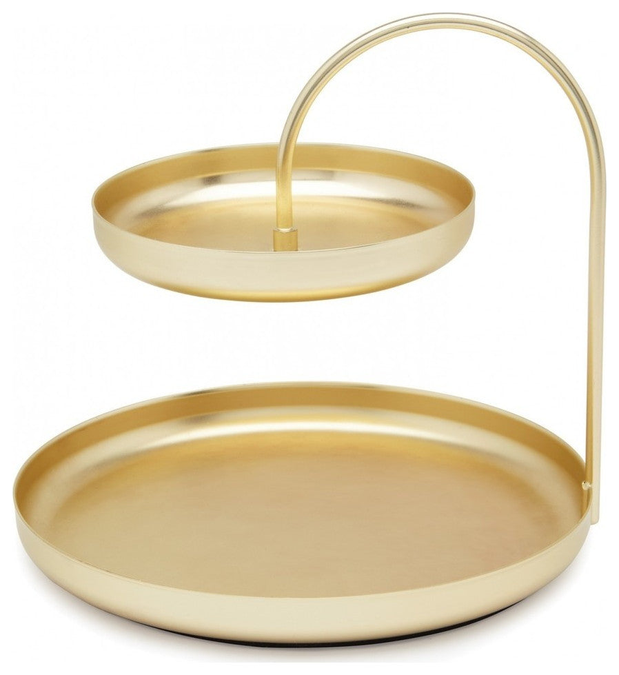 Poise 2-Tier Accessory Holder, Gold