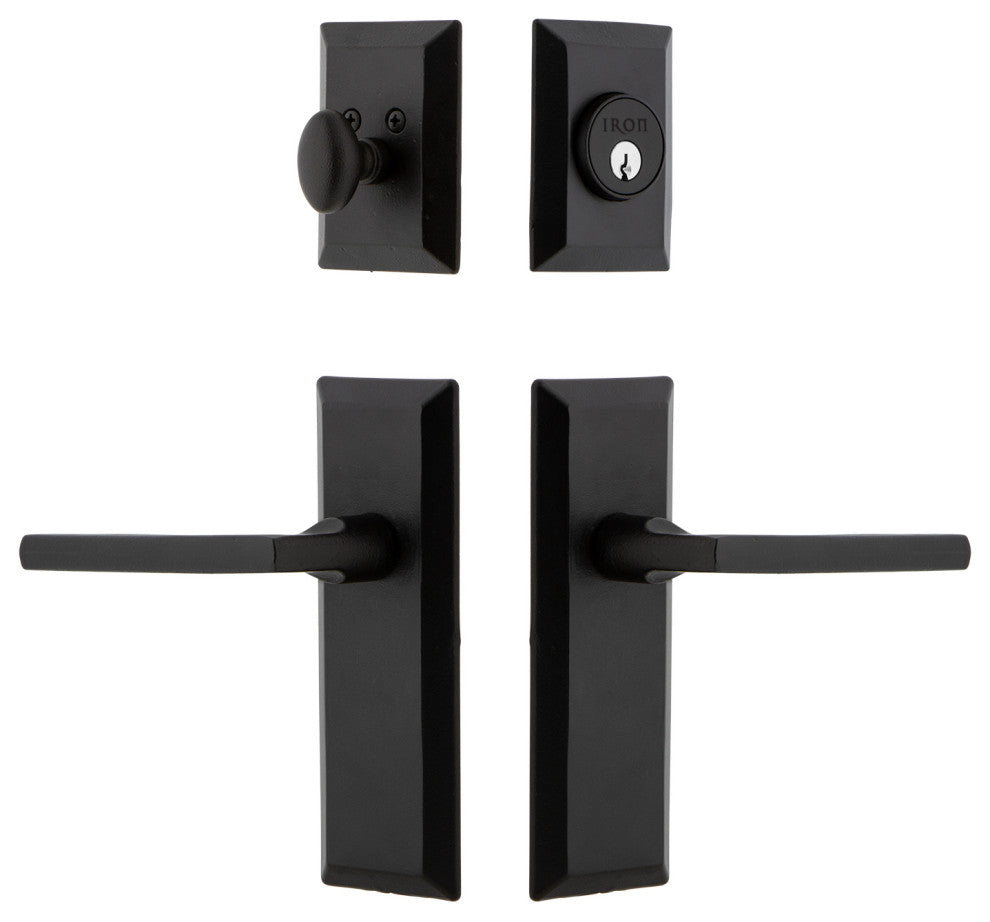 Ageless Iron Keep Plate Combo Pack Dirk Lever, Black Iron