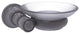Carolina Wall Mounted Soap Dish, Matte Gray