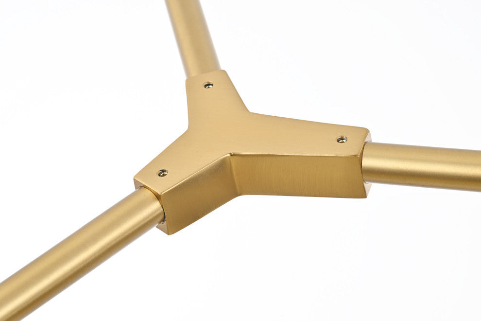 6 Light Pendant, Gold