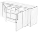 Francois Leather 70.5" Buffet Sideboard, Silver