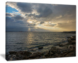 "Cloudy Australian Seashore in Sydney" Canvas Print20"x12"