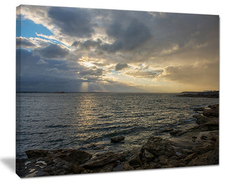"Cloudy Australian Seashore in Sydney" Canvas Print20"x12"