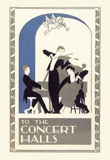 Concert Hall Trio - Fine Art Giclee Print 24" x 36"
