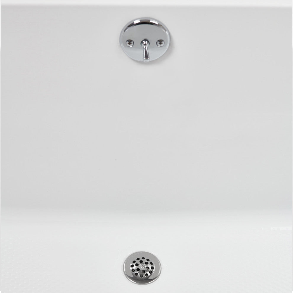 Streamline 60 in. x 32 in. Acrylic Drop-In Bathtub, Polished Chrome