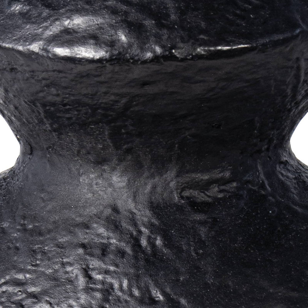 Poe Metal Vase, Black