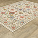 Leoness Floating Floral Indoor Area Rug, Ivory, 7'10" x 10'10"