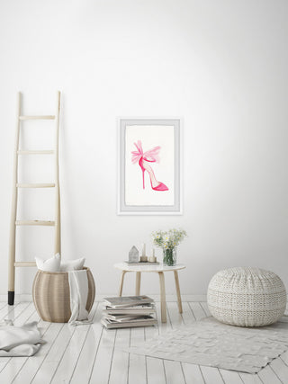 "Pink High Heels" Framed Painting Print, 30"x45"
