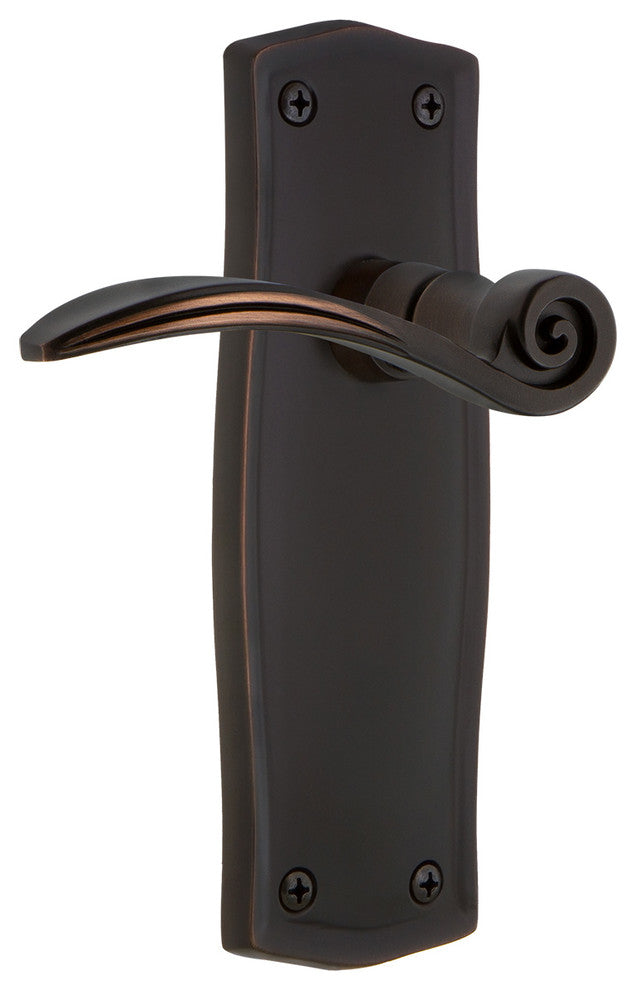 Prairie Plate With Swan Lever, Timeless Bronze, Privacy, Non-Handed