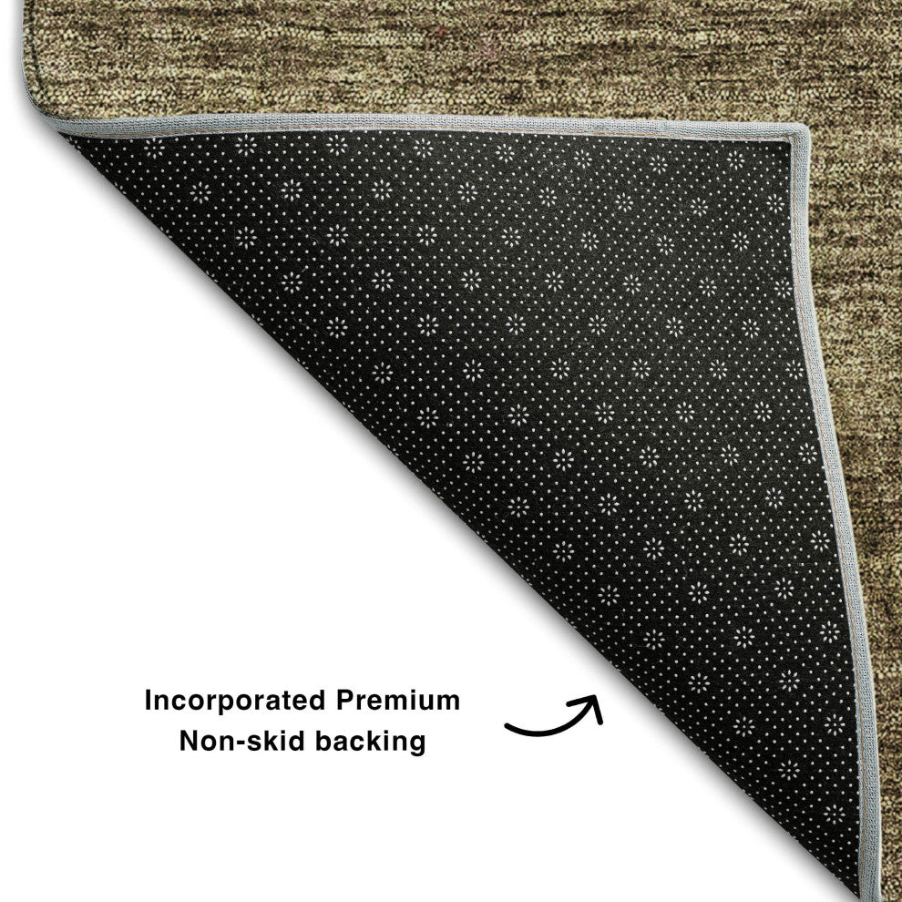 Premium Machine Washable Mayfield AMF696 Brown 2'3" x 7'6" Runner Rug