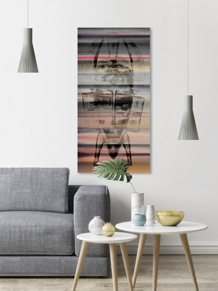 "Ritual Mask" Print on Canvas, 12"x24"