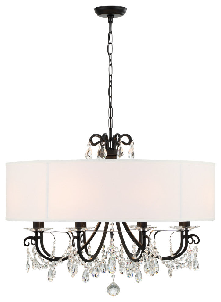 Othello 8 Light Matte Black Chandelier