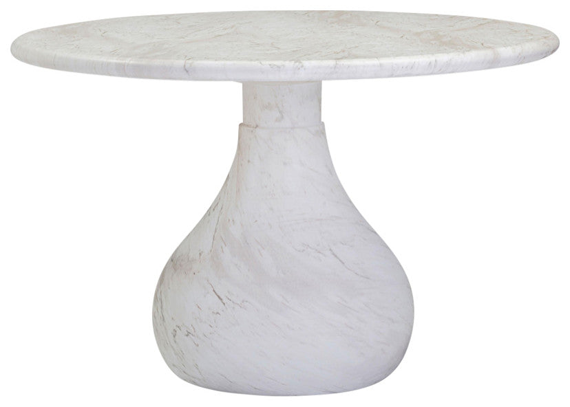 Smooch Indoor/Outdoor Dining Table, White, 47"