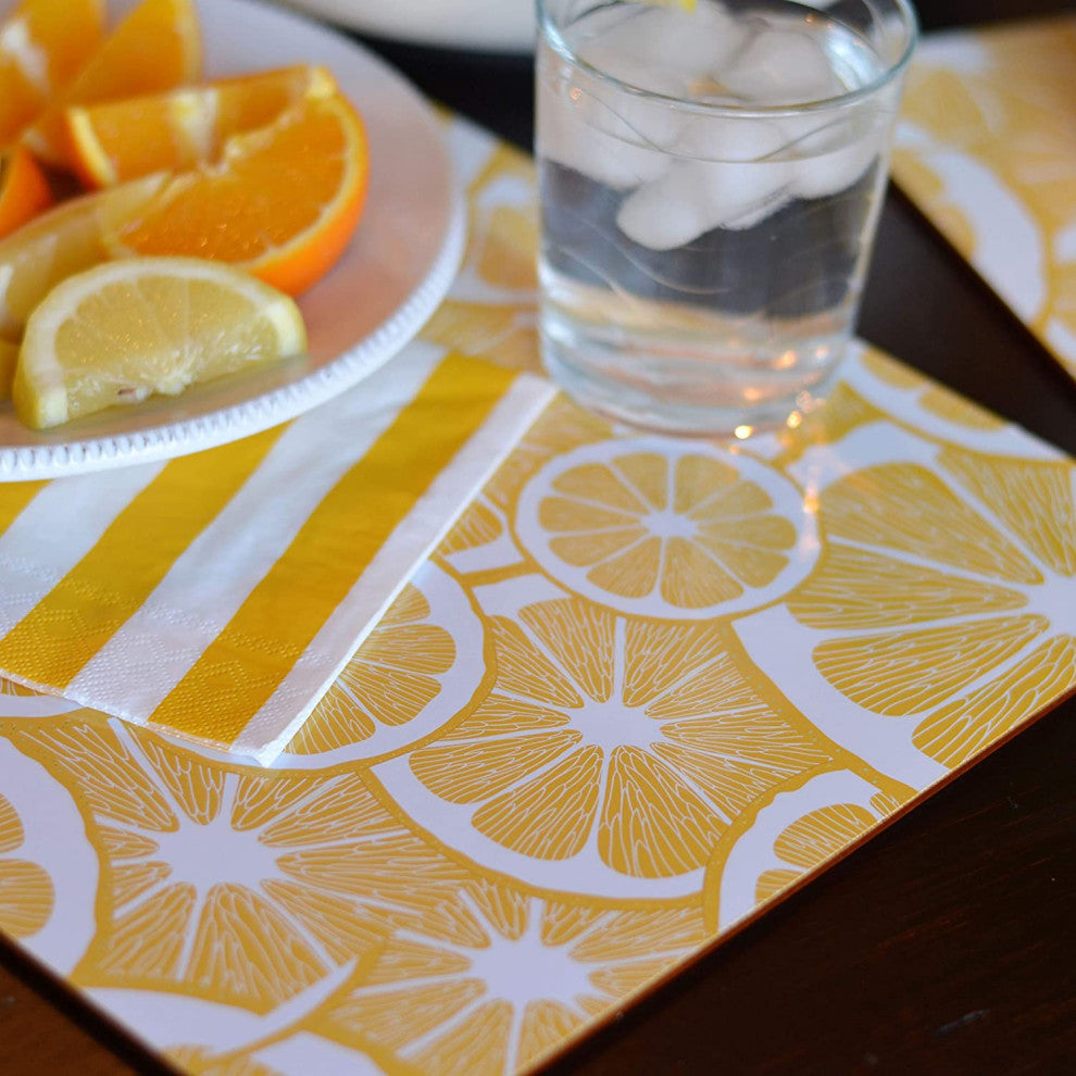 4 Piece Citrus Board Placemat Set