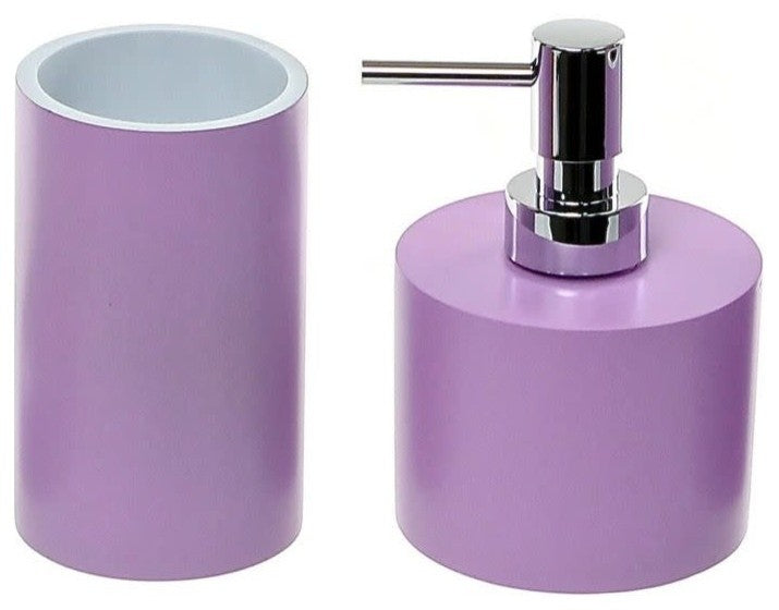 Nameeks YU581 Gedy Bathroom Accessories Set - Metallic Lilac