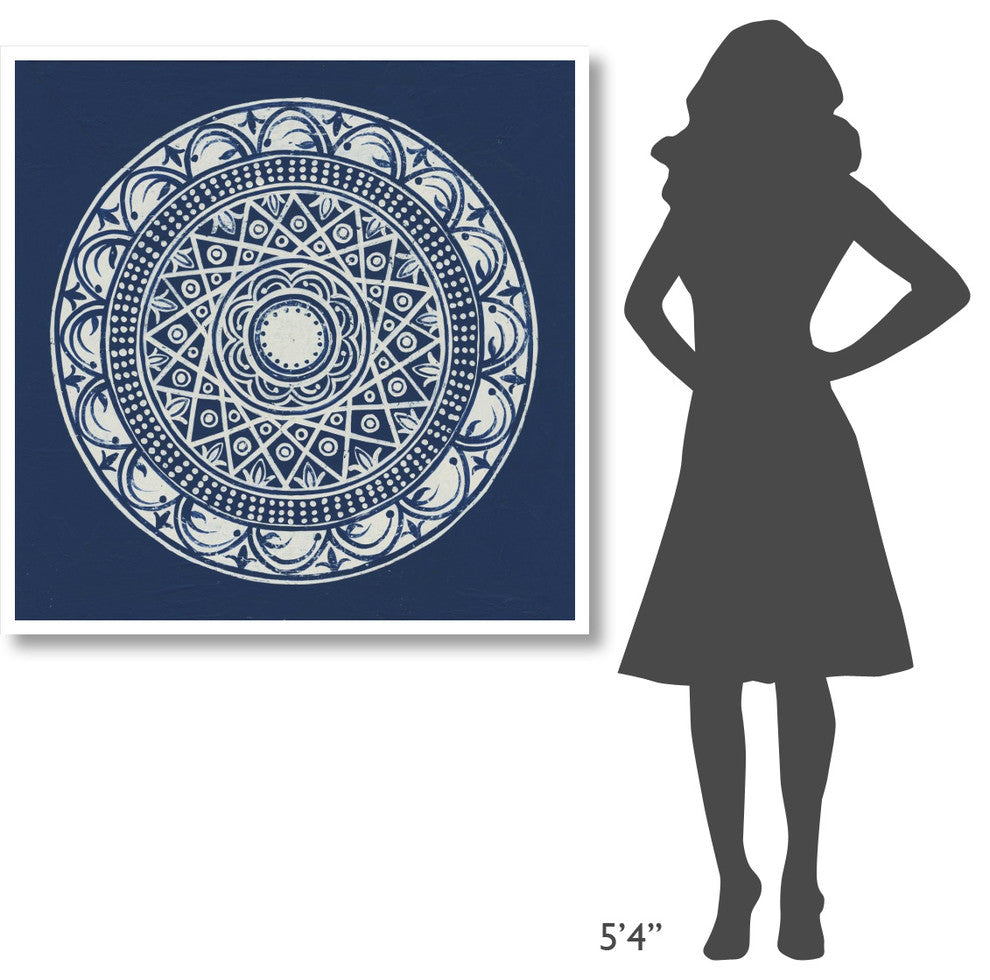"Seville III Dark Blue FB" Digital Paper Print by Kathrine Lovell, 42"x42"