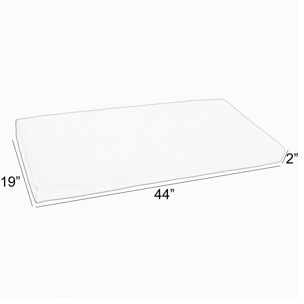 Noble Gray Maven Capri Outdoor/Indoor Bench Cushion 44"x19"x2"