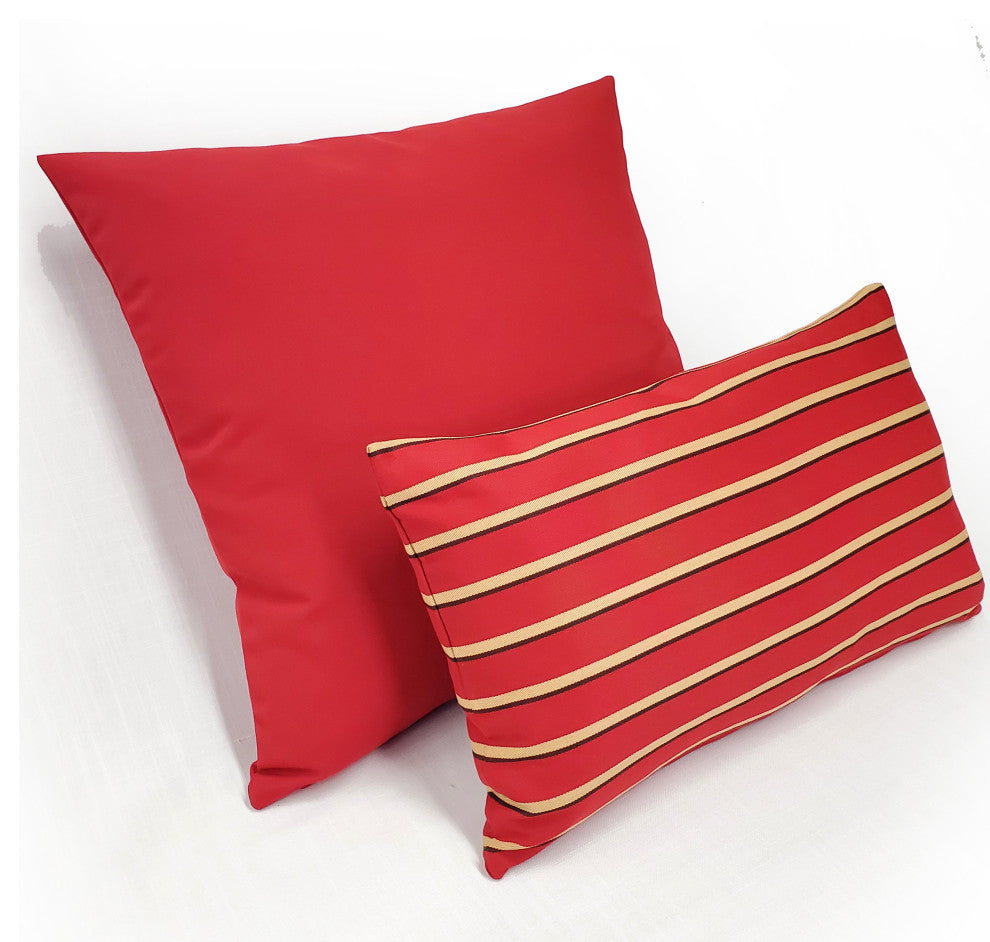 Sunbrella Harwood Crimson Outdoor Pillow 12x20
