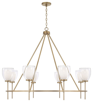 Capital Lighting 455981 Joss 8 Light 46"W Chandelier - Aged Brass